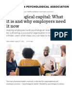 Psychological Capital - What It Is and Why Employers Need It Now