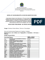 Resultado Preliminar Da Prova Dissertativa Professor Ebtt