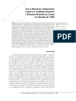 Cleber Ferreira Santos - Entre História e Memória Intelectuais Da Educação e o Instituto Superior de Estudos Brasileiros (Iseb) Na Década de 1950