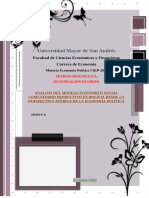 Análisis Del Modelo Económico Social Comunitario Productivo en Bolivia Desde La Perspectiva Teórica de La Economía Política