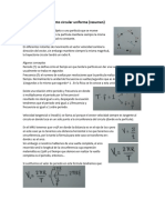 Cinemática Movimiento Circular Uniforme