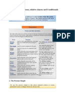 Verb Tenses, Relative Clauses and Conditionals