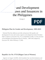 Gender and Development Related Laws and Issuances in The Philippines