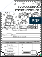 Examen Editable Segundo Grado-Primer Trimestre