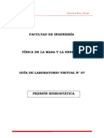 Laboratorio Virtual #07 Presión Hidrostática