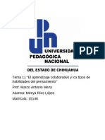 TEMA 11 El Aprendizaje Colaborativo y Los Tipos de Habilidades Del Pensamiento