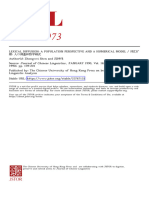 Shen 1990 Lexical Diffusion Population