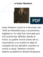 Biografía de Isaac Newton PDF