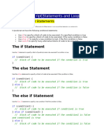 2 JavaScript Statements and Loop