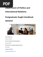 Politics and International Relations PGT Department Handbook 2023 - 24