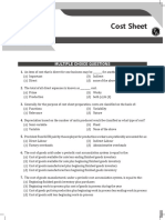 MCQ's - Cost Sheet