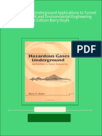 Hazardous Gases Underground Applications To Tunnel Engineering Civil and Environmental Engineering 1st Edition Barry Doyle