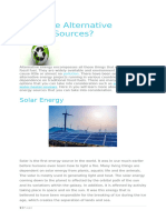 What Are Alternative Energy Sources