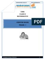 Cbse X Phase-I Mathematics Centum Book 2023-24