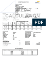 Credit Calculation