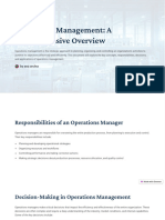 Operations Management A Comprehensive Overview