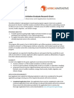 Africa Initiative Graduate Research Grant - Program Guidelines (Africa 2012)