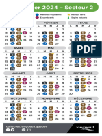 Calendrier 2024 Secteur 2 - Web