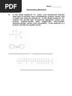 Biochemistry Worksheet