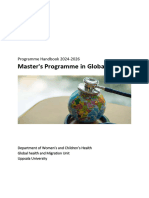 Master's Programme in Global Health