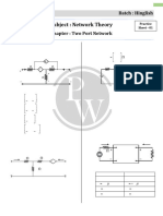 Two Port Network - Practice Sheet 01