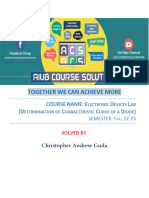 Electronic Devices Lab - Determination of Characteristic Curve of A Diode - Mid Term - Fall 22-23 - ACS