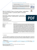 What Do (Should) We Know To Leverage Students Employability and Entrepreneurship A Systematic Guide To Researchers and Managers