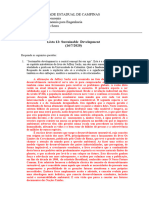 EE 2020a Lista12 Desenvolvimento Sustentável GABARITO