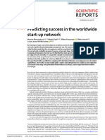 Predicting Success in The Worldwide Start-Up Network: Moreno Bonaventura Ciotti Panzarasa Liverani Lucas Lacasa Latora