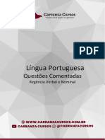 Caderno Lingua Portuguesa Regencia Verbal e Nominal