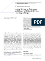 A Retrospective Review To Determine The Long-Term Efficacy of Orthotic Devices For Trigger Finger