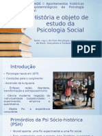 História e Objeto de Estudo Da Psicologia Social