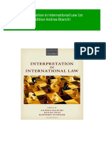 PDF Interpretation in International Law 1st Edition Andrea Bianchi Download