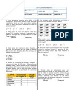 Avaliação de Matemática - 3º Bimestre