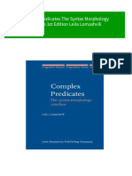 Get Complex Predicates The Syntax Morphology Interface 1st Edition Leila Lomashvili Free All Chapters