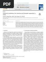 Cholesterol Metabolism: New Functions and Therapeutic Approaches in Cancer