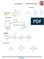 IGCSE Math 0580 Net of 3D Shapes Past Year Worsheet P2