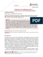 Weathering The Cutbacks. The Buffering Role of Representative Bureaucracy in Environmental Policy Implementation