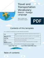 Travel and Transportation Vocabulary - French - 6th Grade by Slidesgo