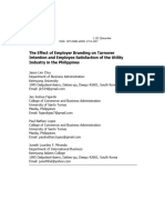 H-1 The Effect of Employer Branding On Turnover Intention and Employee Satisfaction of The Utility IndEustry in The Philippines