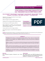 Preliminary Pilot Study For The Incidence of Association Between Pco and Endometrial Hyperplasia Endometrial Cancer in Khuh Patie