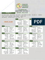 Calendrier - Nationale 1 Poule B 2024