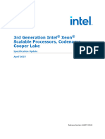 3rd Generation Intel Xeon Scalable Processors Codename Cooper Lake Specification Update - Rev015US