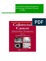 Colorectal Cancer Multimodality Management Current Clinical Oncology 1st Edition Leonard B. Saltz 2024 Scribd Download