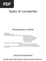 Types of Companies