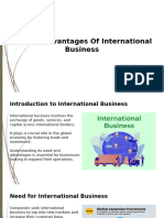 Need & Advantages of International Business