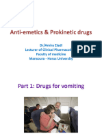 Pharmacology L1, Antiemetics & Prokinetic Drugs 2024