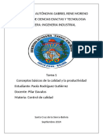 Conceptos Básicos de La Calidad y La Productividad