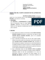 Suspension de Pension de Alimentos