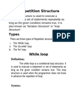 Repetition Structure